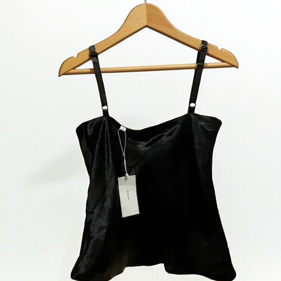 VINCE. ✨NWT Cami Black Large Silk Satin Large Retail $225 - Picture 4 of 5